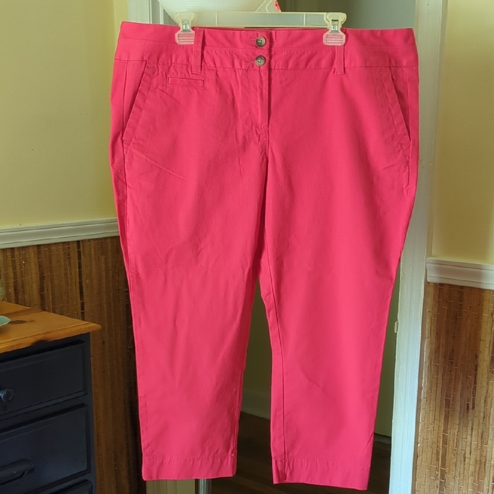 Lands' End Pink Cotton Capris for Warm Weather